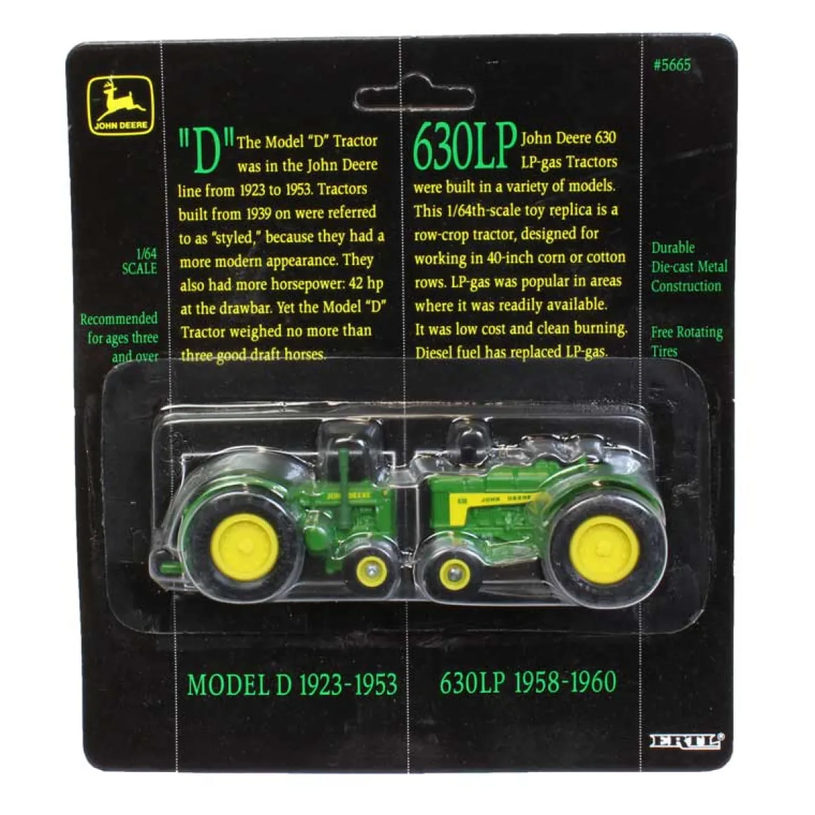 1/64 John Deere D and 630LP 2 Piece Historical Set