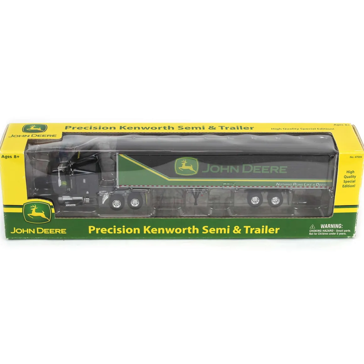 1/64 John Deere "Nothing Runs Like a Deere" Semi and Box Trailer