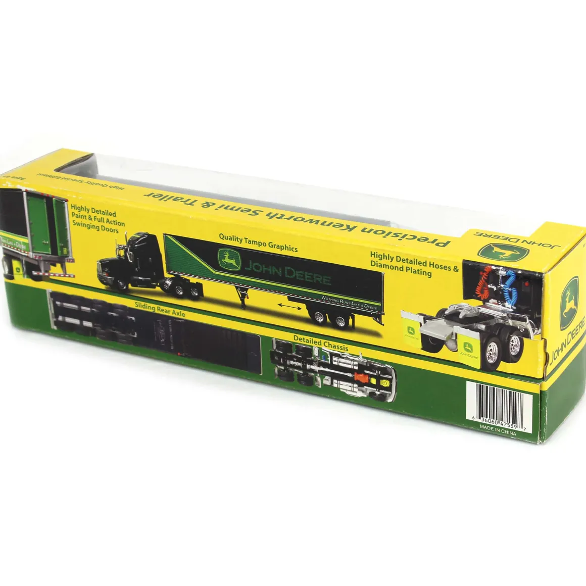 1/64 John Deere "Nothing Runs Like a Deere" Semi and Box Trailer