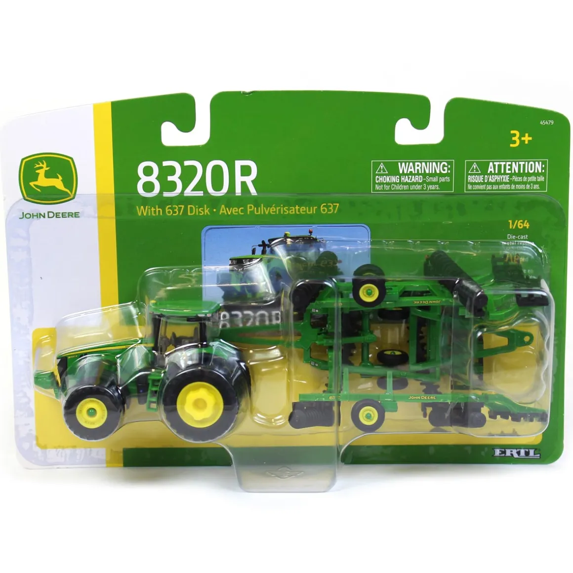 1/64 John Deere 8320R with 637 Disk