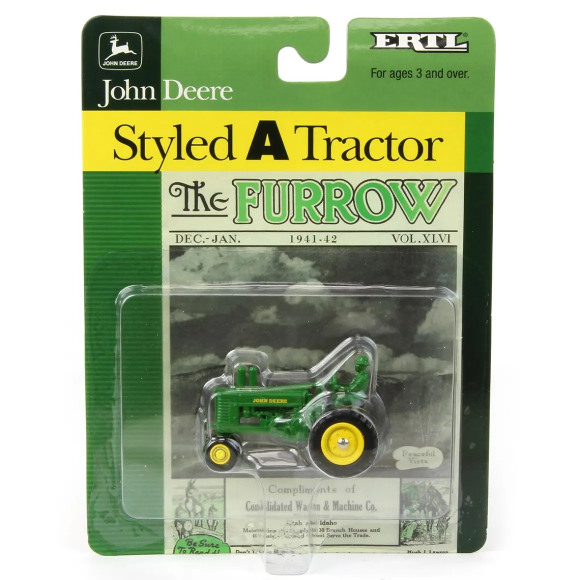 1/64 John Deere Styled A Narrow Front Tractor, The Furrow Series