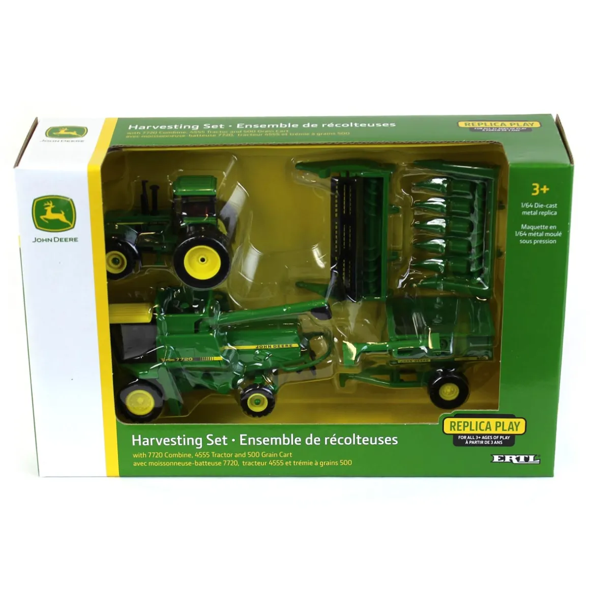 1/64 John Deere Vintage 7720 Combine Harvesting Set by ERTL
