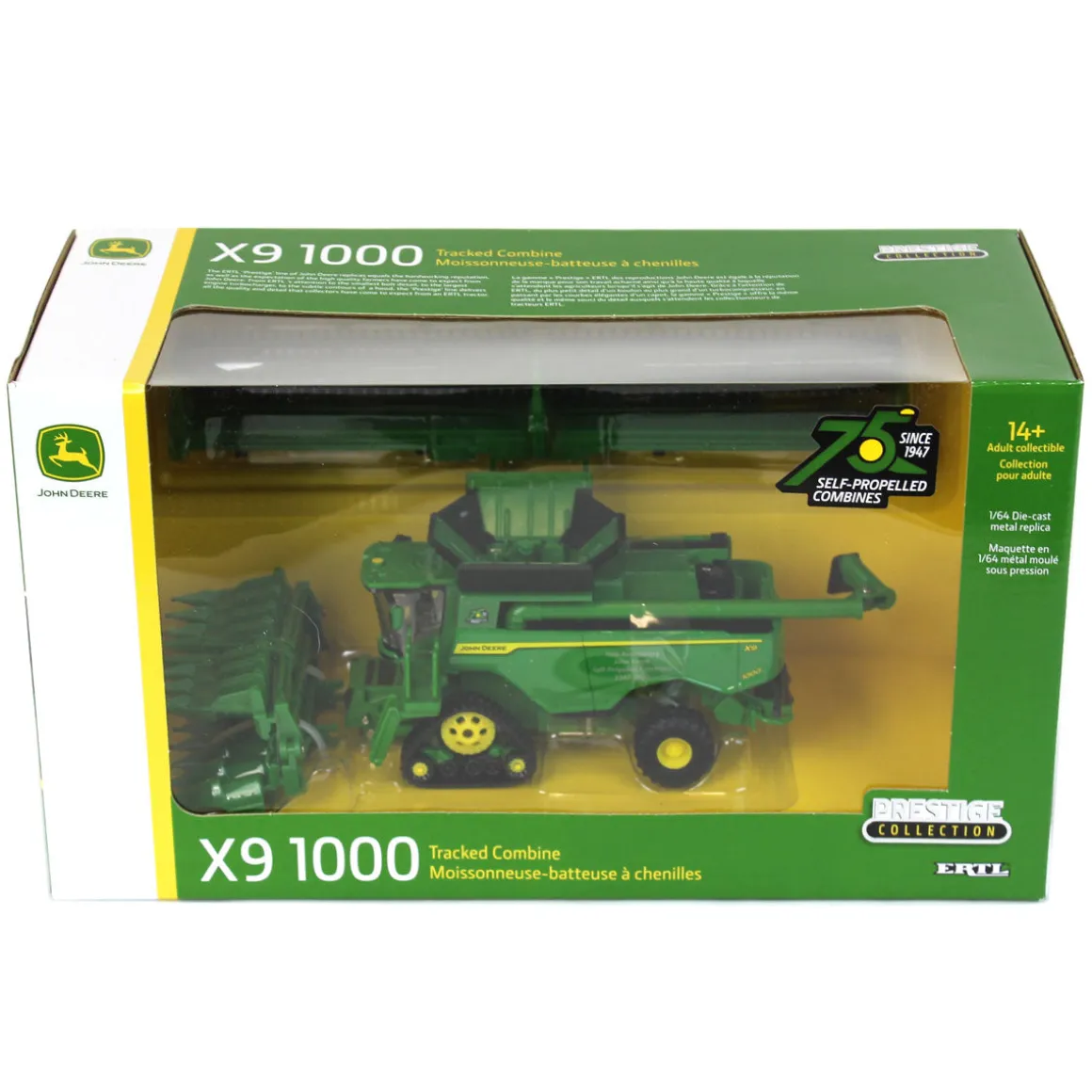 1/64 John Deere X9 1000 Combine w/ Tracks, 75th Years of Self-Propelled Combines, ERTL Prestige Collection