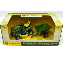 1/16 John Deere X324 with 4 Wheel Steer, 48 Mower Deck & Dump Cart