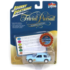 1/64 Johnny Lightning Trivial Pursuit - 1976 AMC Pacer with Poker Chip, Light Blue