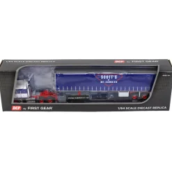 1/64 Kenworth K100 COE Flattop w/ Tri-axle Trailer, Scott's of Mt. Gambier, DCP by First Gear