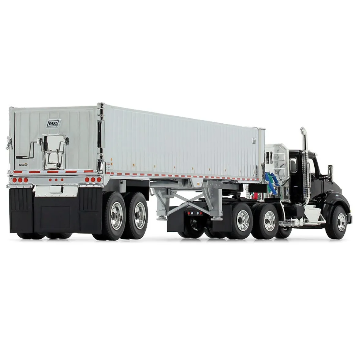 1/50 Kenworth T880, Black and Chrome, with East Genesis End Dump Trailer by First Gear