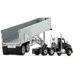 1/50 Kenworth T880, Black and Chrome, with East Genesis End Dump Trailer by First Gear