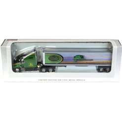 1/64 Kenworth T2000 Semi with John Deere Harvester Works Customer Support Box Trailer