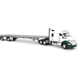 1/64 Kenworth T680 with Spread-Axle Flatbed Trailer, Evergreen Industries, DCP by First Gear