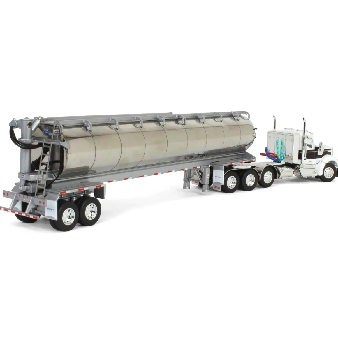 1/64 Kenworth W990 with Walinga Tandem Feed Trailer, White/Black, DCP by First Gear