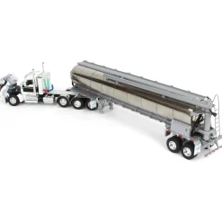 1/64 Kenworth W990 with Walinga Tandem Feed Trailer, White/Black, DCP by First Gear