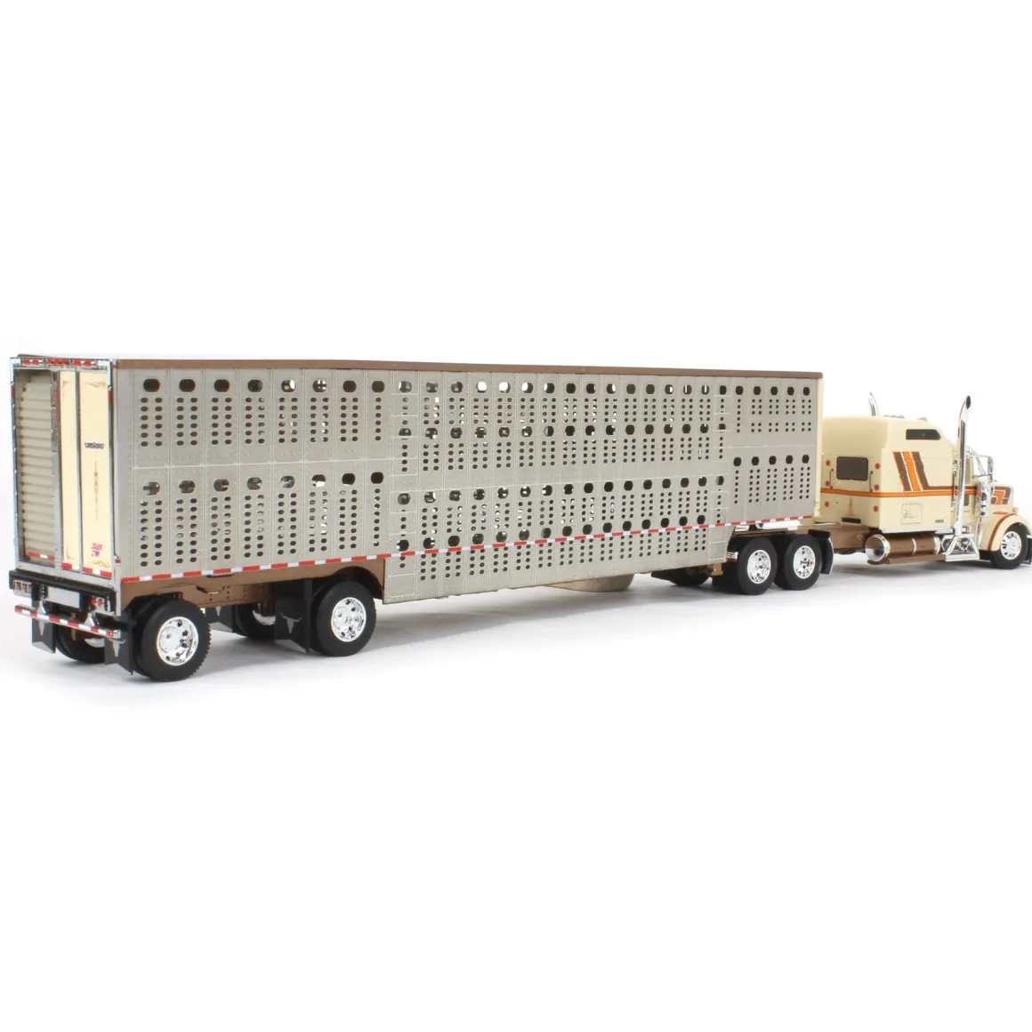 1/64 Kenworth W900L w/ Wilson Silverstar Livestock Trailer, Big Rigs #13: Paradise Trucking, DCP by First Gear