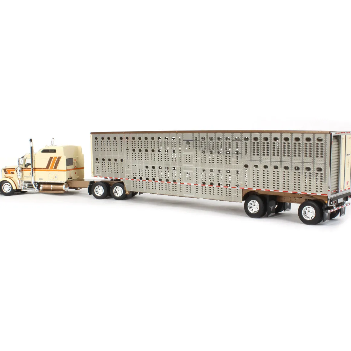 1/64 Kenworth W900L w/ Wilson Silverstar Livestock Trailer, Big Rigs #13: Paradise Trucking, DCP by First Gear