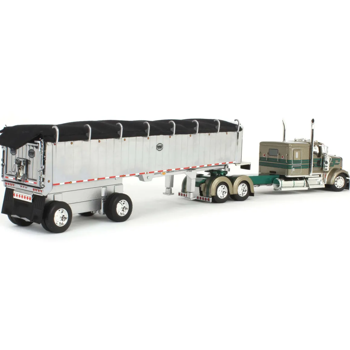 1/64 Kenworth W900L with MAC Dump Trailer, D&D Hauling & Excavating, DCP by First Gear