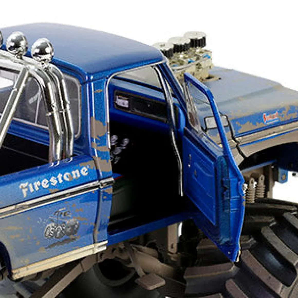 1/18 Kings of Crunch Bigfoot #1, 1974 Ford F-250 Monster Truck with 66-Inch Tires, Dirty Version