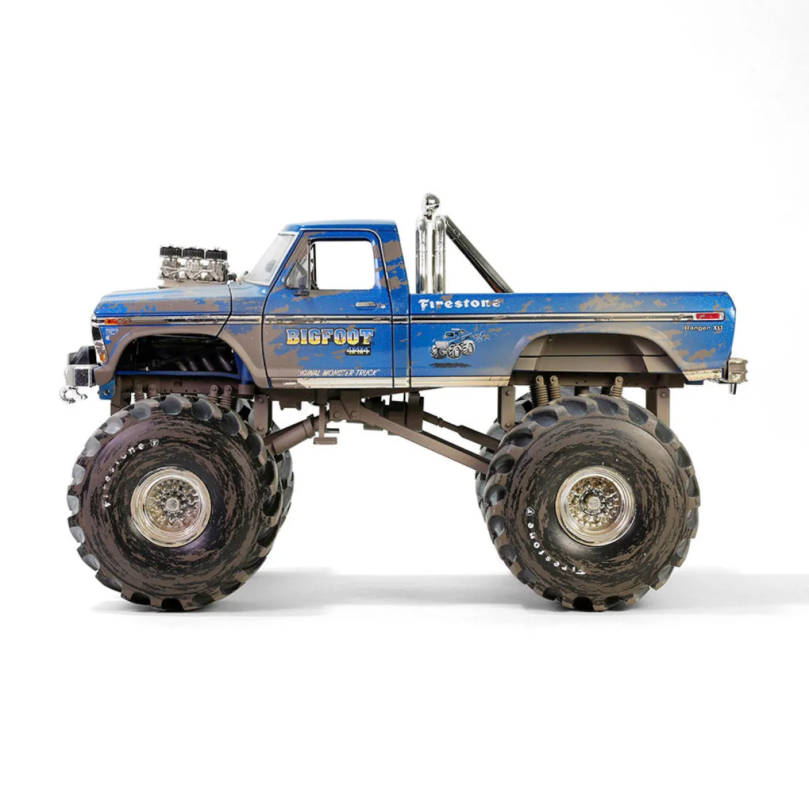 1/18 Kings of Crunch Bigfoot #1, 1974 Ford F-250 Monster Truck with 66-Inch Tires, Dirty Version