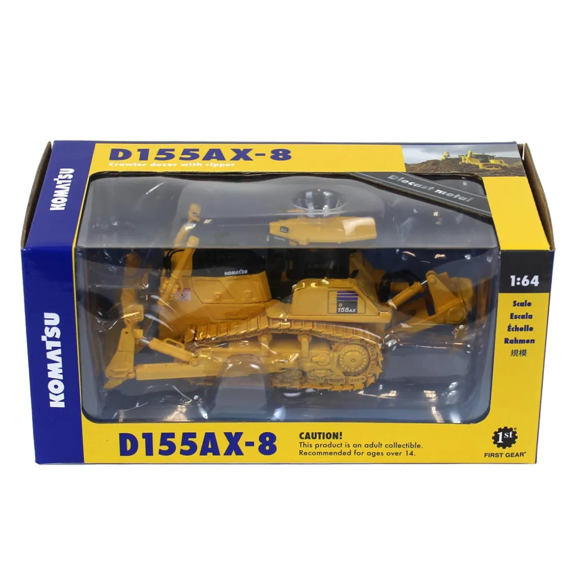 1/64 Komatsu D155AX-8 Sigma Dozer with Ripper by First Gear