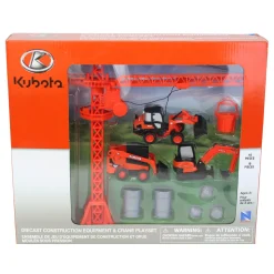 77700-10060 Kubota Construction Vehicles & Crane Set by New Ray
