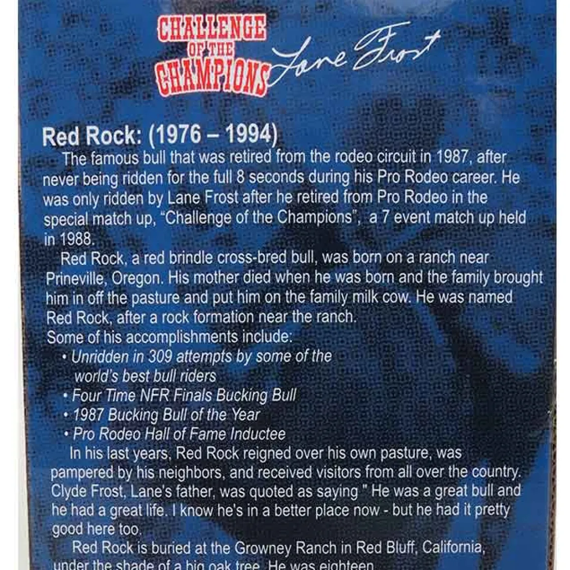 1/20 Lane Frost and Red Rock