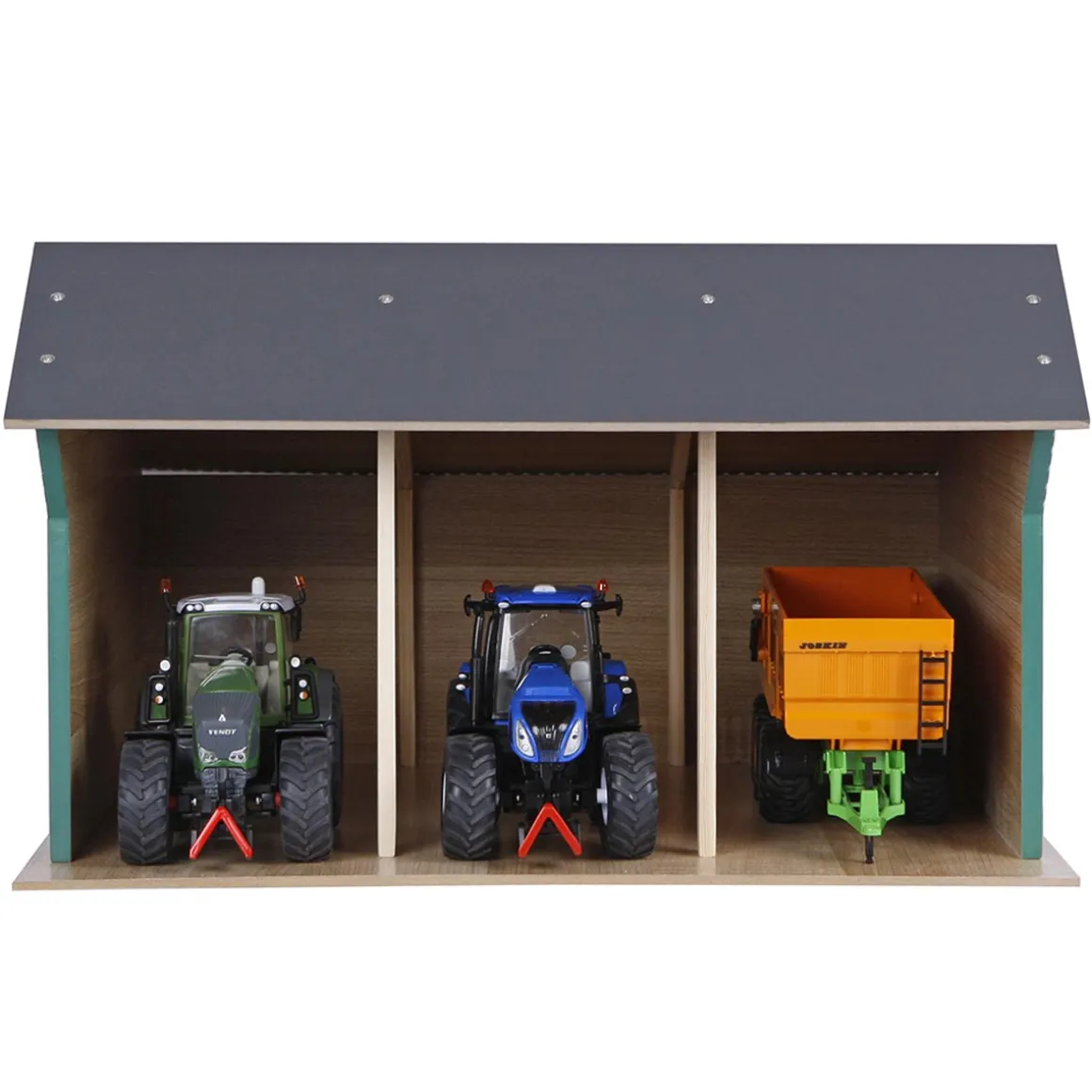 1/32 Large Farm Machinery 3 Bay Shed with High Roof