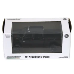 1/64 Lifted 2017 Dodge Ram 2500 Power Wagon Pickup Truck, Black, Collaboration Exclusive