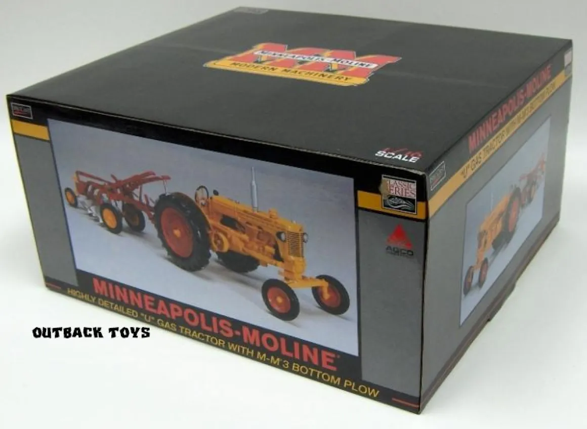 1/16 Limited Edition High Detail Minneapolis Moline U Gas Wide with FDA 3 Bottom Plow