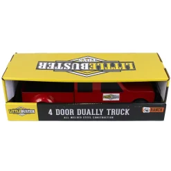 1/16 Little Buster Toys Red 4-Door Dually Pickup Truck