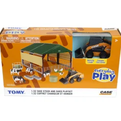 1/32 Livestock Building Playset w/ CASE Skid Steer, Livestock & Shed by ERTL