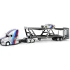 1/64 Mack Anthem Car Carrier with 1988 BMW 3 Series M3, Silver, Maisto