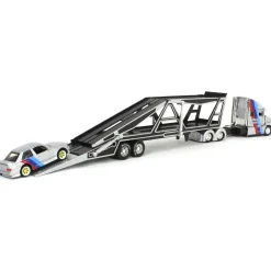 1/64 Mack Anthem Car Carrier with 1988 BMW 3 Series M3, Silver, Maisto