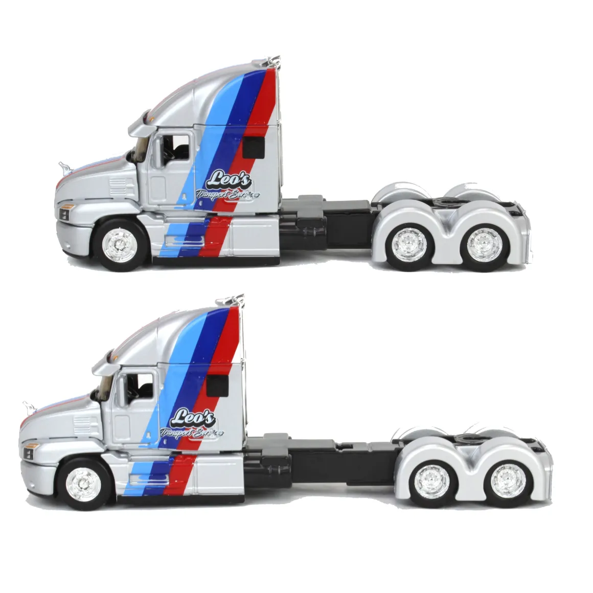 1/64 Mack Anthem Car Carrier with 1988 BMW 3 Series M3, Silver, Maisto