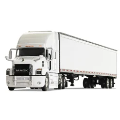 1/64 Mack Anthem Sleeper Cab, White with White 53ft Box Trailer by First Gear