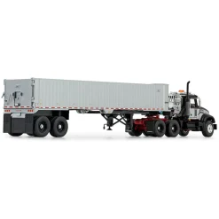 1/50 Mack Granite MP Day Cab, Black, Silver, East Genesis End Dump Trailer by First Gear