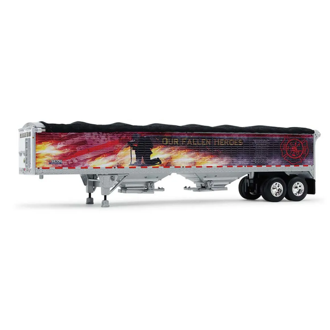 1/64 Mack Pinnacle w/ Wilson Pacesetter Grain Trailer, Mercier Transport - Our Fallen Heroes, DCP by First Gear
