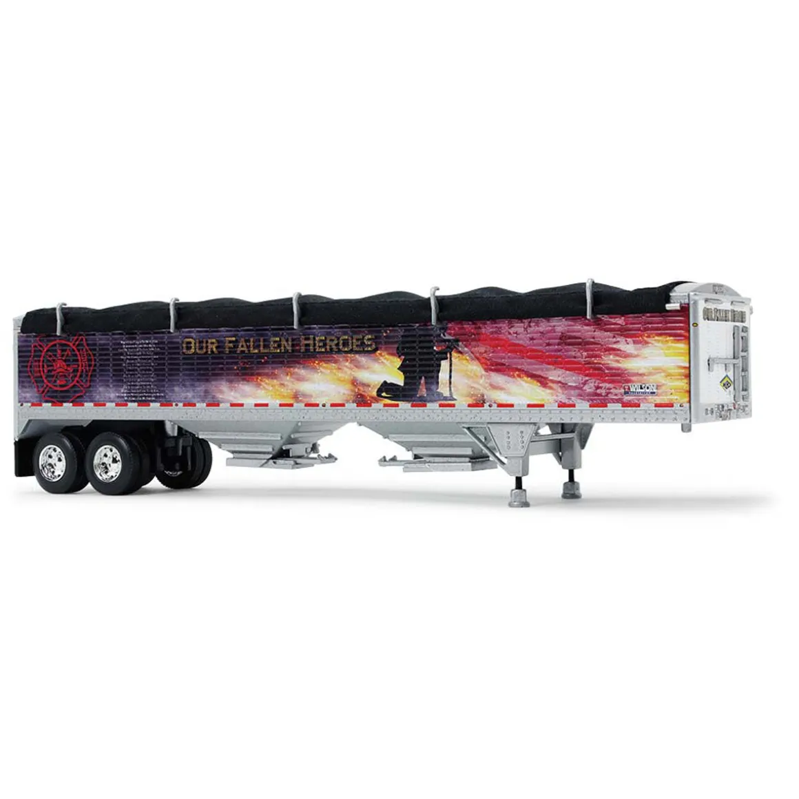 1/64 Mack Pinnacle w/ Wilson Pacesetter Grain Trailer, Mercier Transport - Our Fallen Heroes, DCP by First Gear