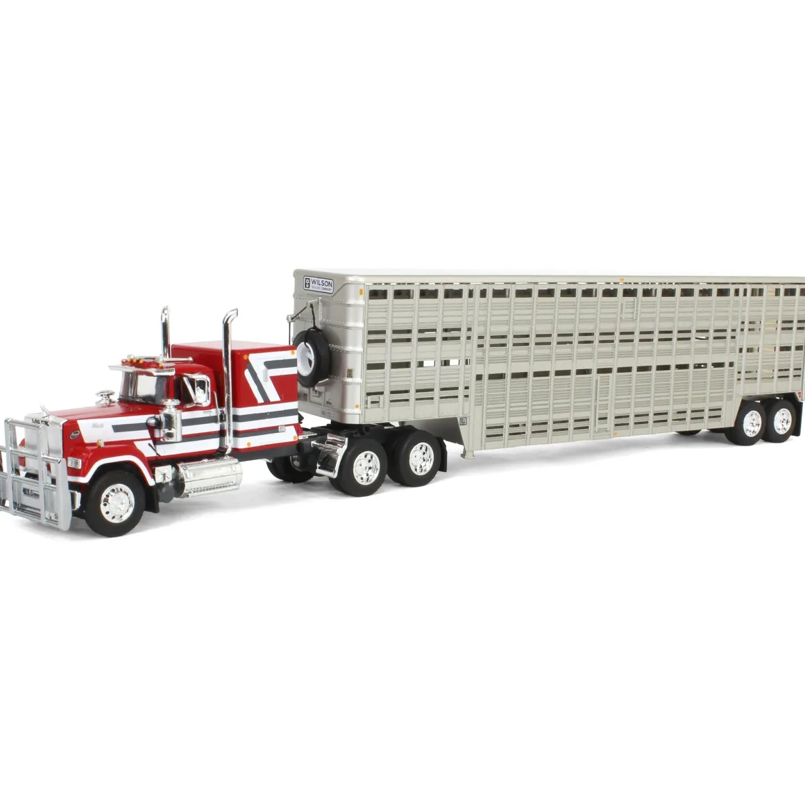 1/64 Mack Super-Liner with 45ft Wilson Vintage Livestock Trailer, DCP by First Gear