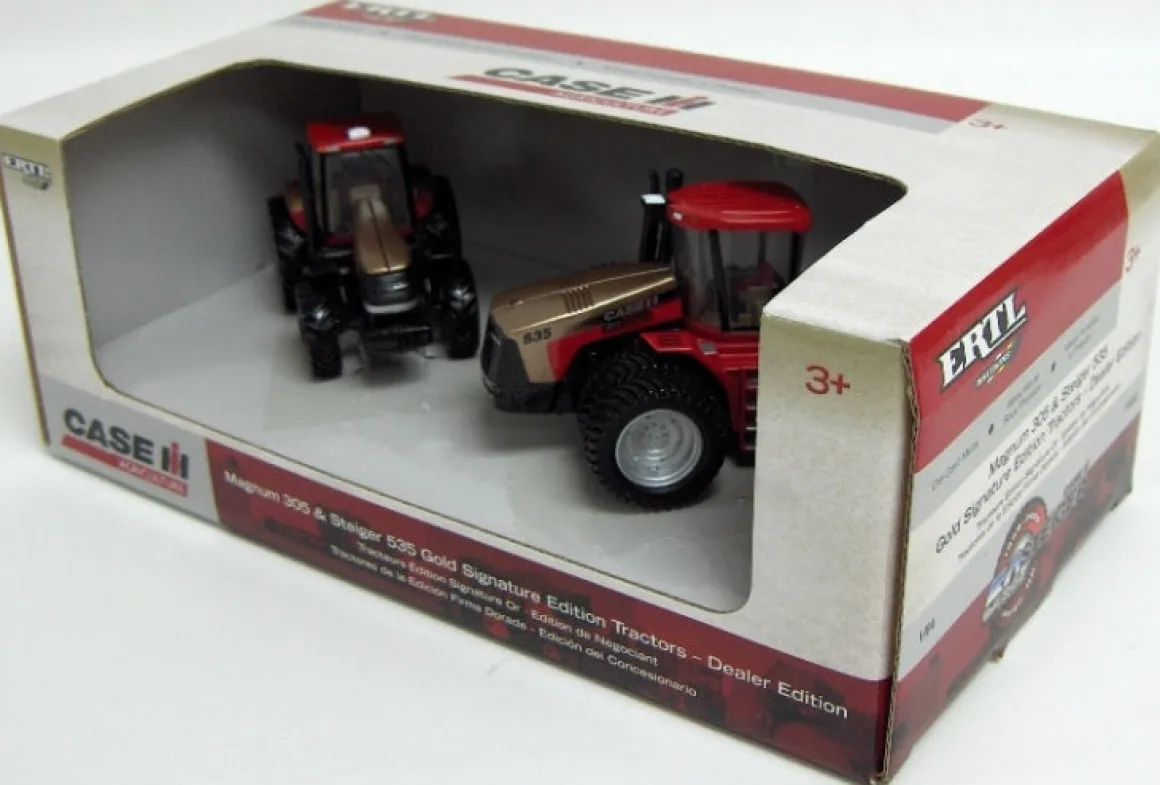 1/64 Magnum 305 & Steiger 535 Gold Signature Edition Tractors, Dealer Edition Set