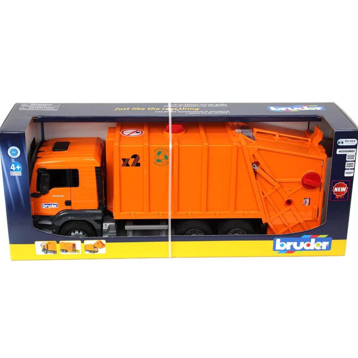 1/16 MAN TGS Orange Garbage Truck by Bruder
