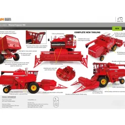 1/32 Massey Ferguson 760 Combine with Grain Head