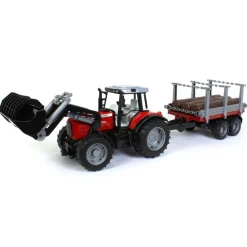 1/16 Massey Ferguson 7480 with Front Loader and Timber Trailer