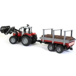 1/16 Massey Ferguson 7480 with Front Loader and Timber Trailer