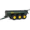 1/64 Metallic Green Husky 27500L Tri-axle Slim Line Liquid Manure Spreader by First Gear