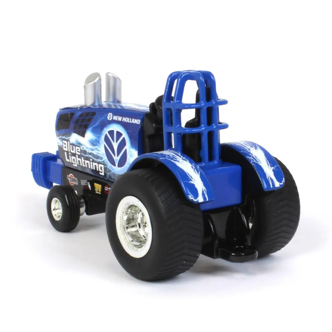 1/64 New Holland Blue Lighting and Blue Streak Pulling Tractor Set