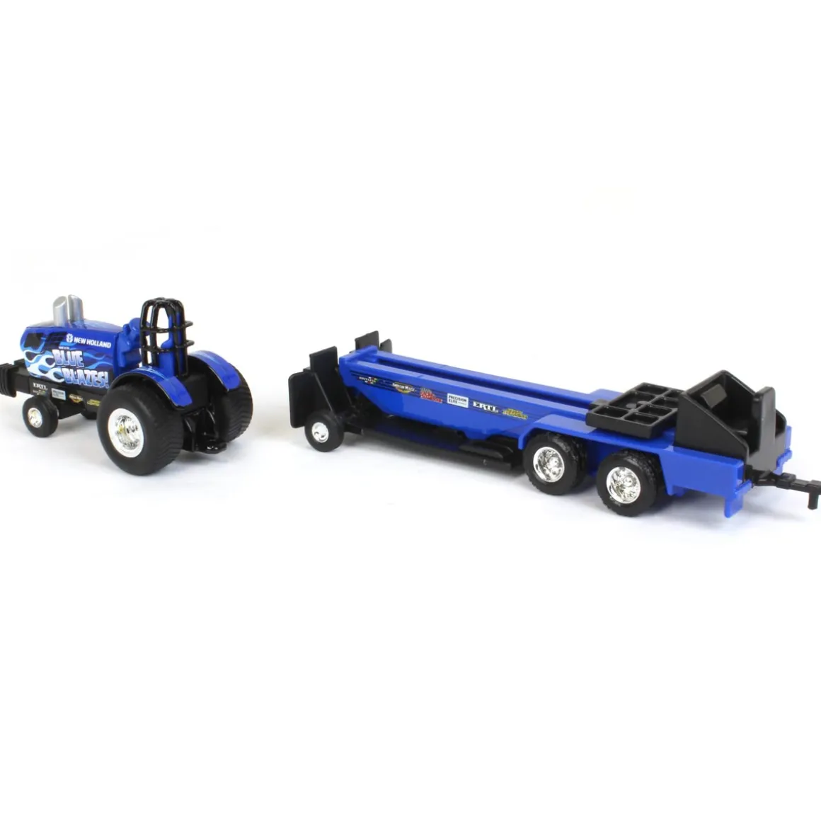 1/64 New Holland "Blue Blazes" Pulling Tractor with Pulling Sled