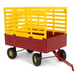 1/16 New Holland Red & Yellow Bale Throw Wagon