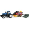 1/64 New Holland T8.380 Tractor with 330 Big Square Baler with 3 Bales