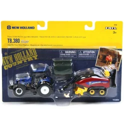 1/64 New Holland T8.380 Tractor with 330 Big Square Baler with 3 Bales