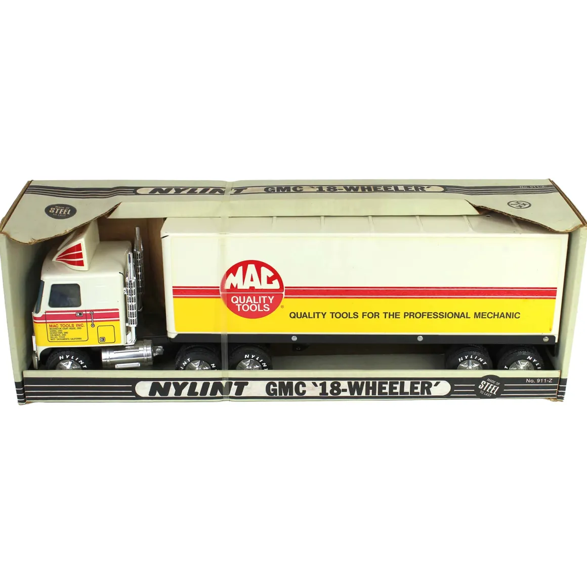 1/19 Nylint Steel GMC COE Semi with MAC Quality Tools Box Trailer