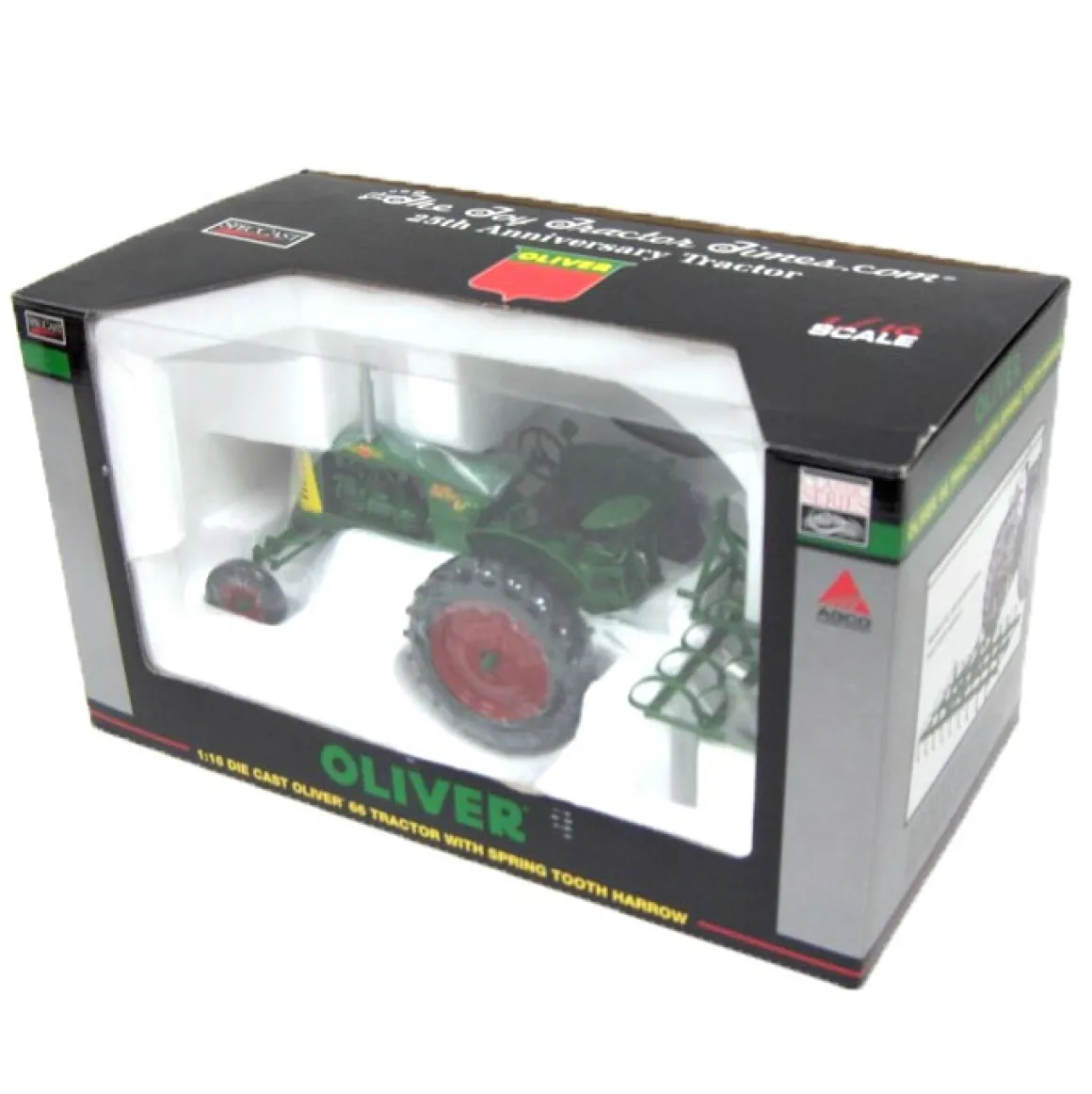 1/16 Oliver 66 with Spring Tooth Harrow, Toy Tractor Times 25th Anniversary